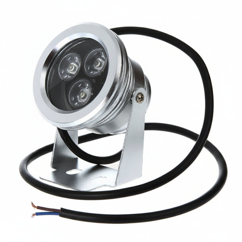 LED Pool Fountain Light 6W 12V SS | كشاف نافورة ستيل 6 واط اصفر