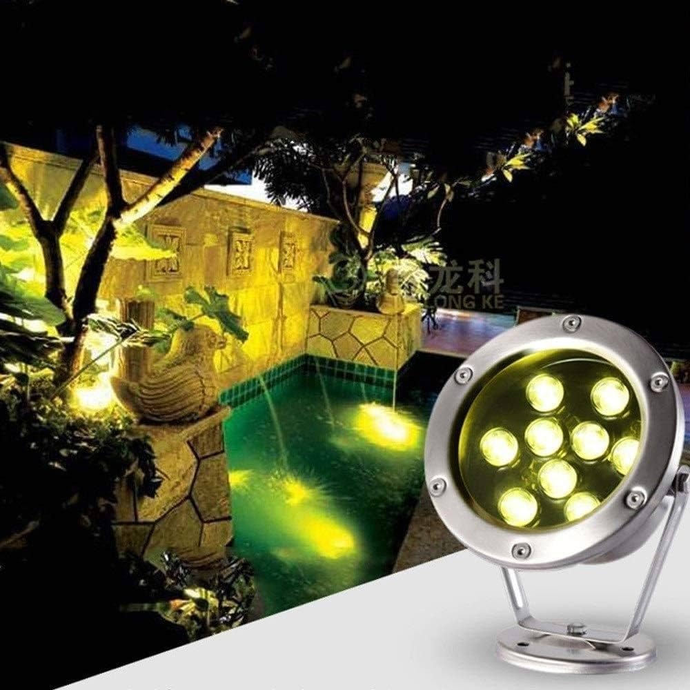 12v 9w LED كشاف نافورة ستيل اصفر