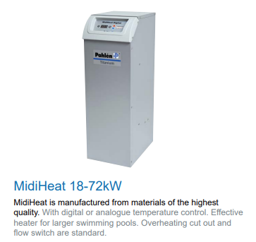 سخان مسبح بهلن سويدي 18 الى 72 كيلو واط 3فاز 380ف