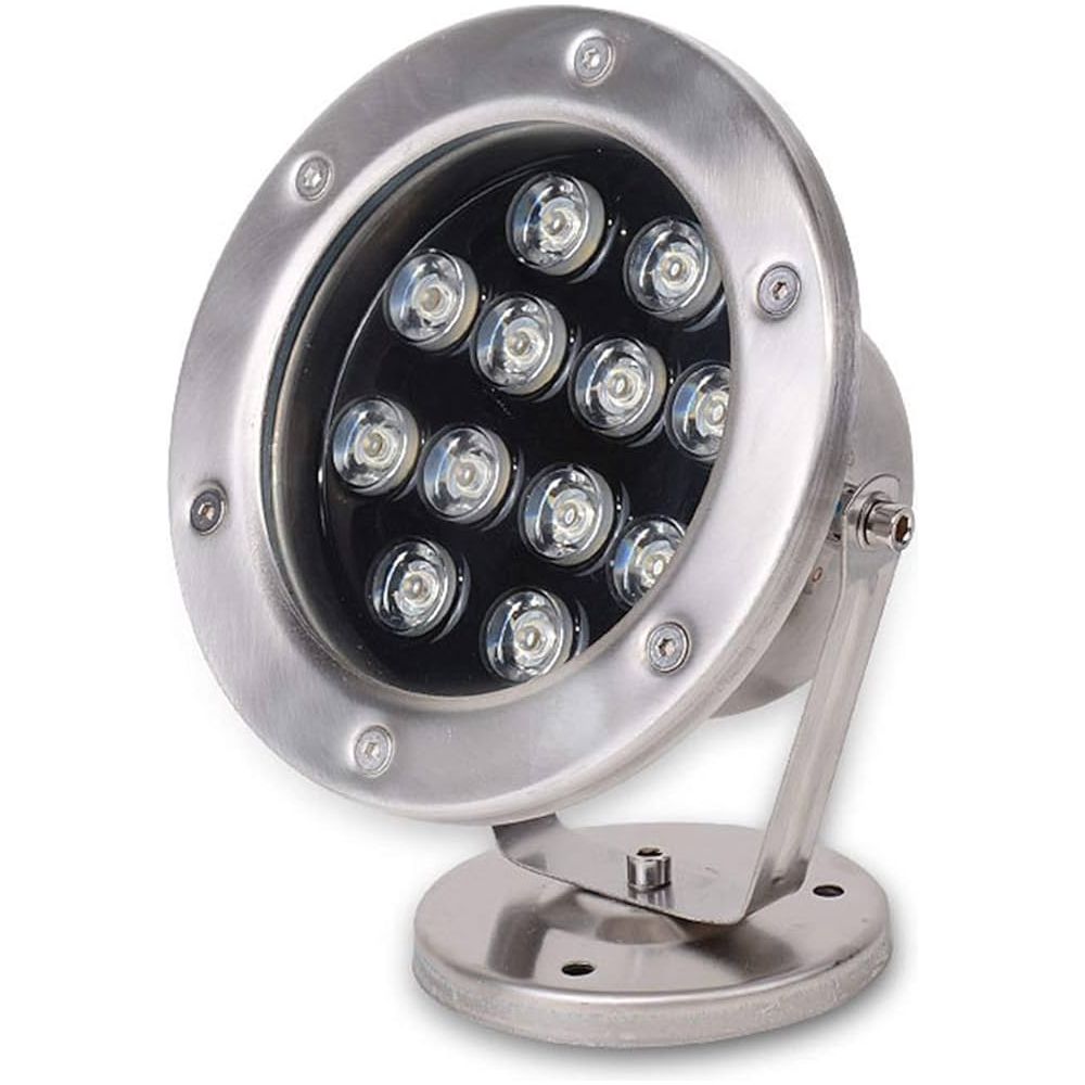 12v 9w LED كشاف نافورة ستيل أصفر بقاعدة