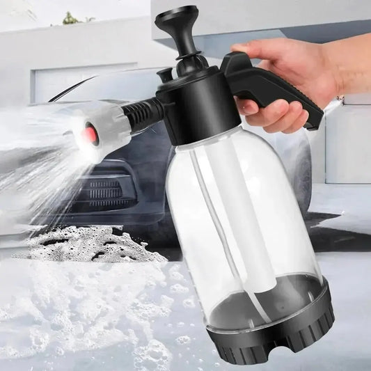 رشاش رغوة يدوي 2 لتر لغسيل السيارات والتنظيف – 2L Hand-held Foam Sprayer Car Wash Pressure Bottle