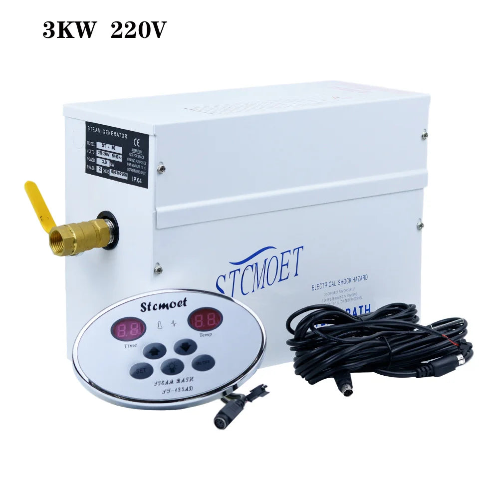 مولد بخار ساونا منزلي 220V/380V | Steam Generator for Sauna, SPA & Steam Shower with Digital Controller
