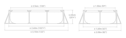 حمام سباحة بإطار معدني مستطيل إنتكس للأعمار 6 سنوات فأكثر | Intex Rectangular Frame Pool Ages 6+ INT28271