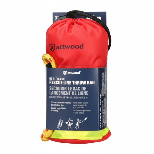 Attwood Rescue Line Throw Bag 50 ft | حبل إنقاذ Attwood
