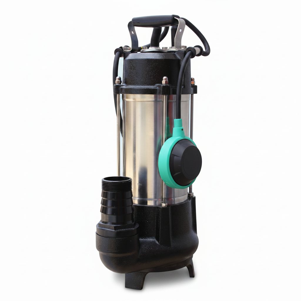 غطاس شيمغ WVSD75F بقدرة 1 حصان و220 فولت ومخرج 2 بوصة من الستانلس ستيل، بارتفاع ضخ يصل إلى 12 متر، مناسب لتصريف مياه الصرف والمياه الملوثة بكفاءة عالية.
