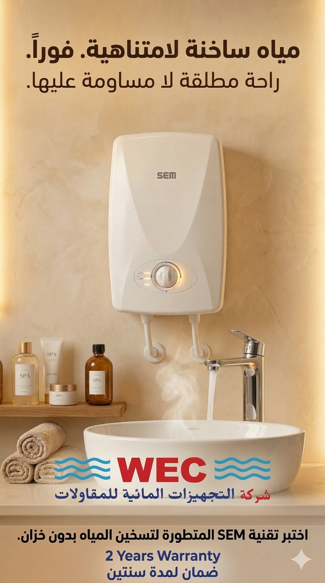 أفضل سخان ماء فوري منزلي في السعودية – تسخين سريع وتوفير كهرباء