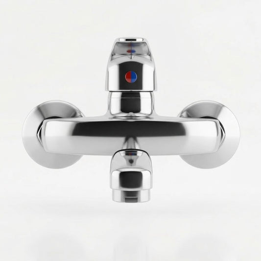 خلاط حائط كروم بمقبض مفرد ورقبة متحركة