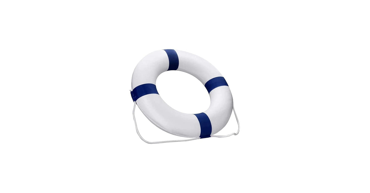 طوق نجاة أبيض وأزرق | White & Blue Lifebuoy Ring