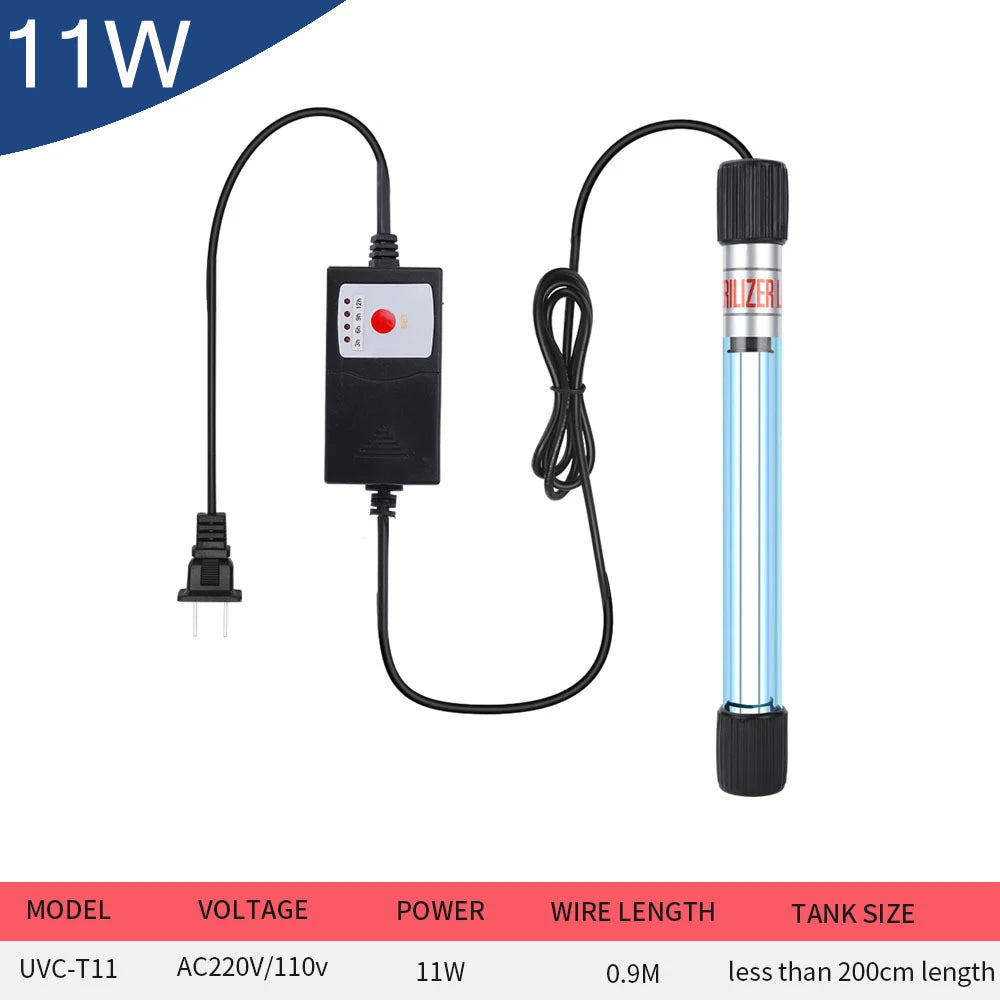 لمبة UV لتعقيم حوض السمك | Aquarium Sterilization Lamp 5-11W