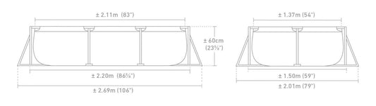 حمام سباحة بإطار معدني مستطيل إنتكس للأعمار 6 سنوات فأكثر | Intex Rectangular Frame Pool Ages 6+ INT28270 - Intex (image 2)