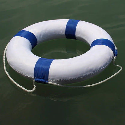 طوق نجاة أبيض وأزرق | White & Blue Lifebuoy Ring