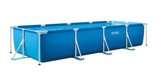حمام سباحة مستطيل بإطار معدني للأعمار 6 سنوات فأكثر إنتكس | Intex Rectangular Frame Pool Ages 6+ INT28273 