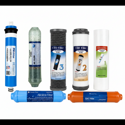 طقم غيار جهاز تحلية مياه RO ‏7 مراحل | 7-Stage RO Water Filter Replacement Kit