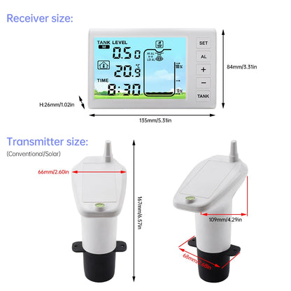 جهاز مراقبة مستوى المياه اللاسلكي بالموجات فوق الصوتية | Ultrasonic Water Tank Level Meter