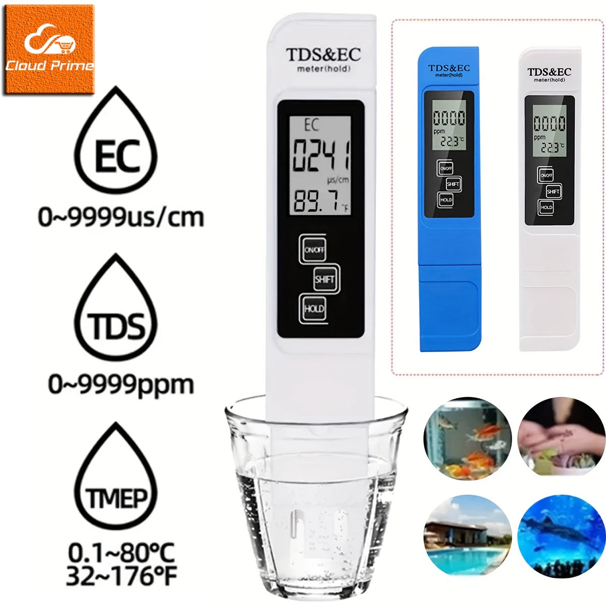 جهاز فحص جودة المياه 3 في 1 TDS / EC / Temperature | Digital Water Quality Tester