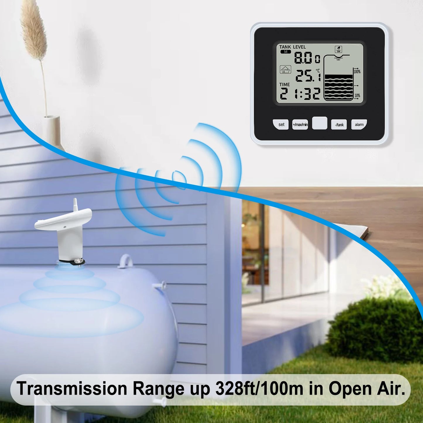 جهاز مراقبة مستوى المياه لاسلكي للخزانات | Wireless Water Tank Level Monitor