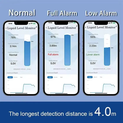حساس مستوى المياه الذكي Tuya WiFi للخزانات | Smart Water Tank Level Monitor