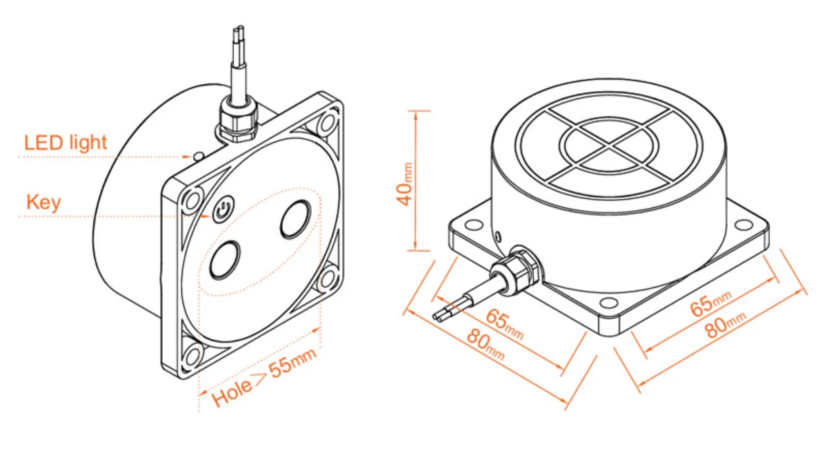 حساس مستوى المياه الذكي Tuya بشاشة LCD | Ultrasonic Water Tank Level Sensor