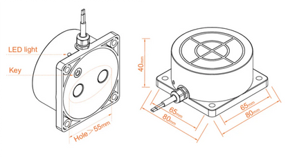 حساس مستوى المياه الذكي Tuya بشاشة LCD | Ultrasonic Water Tank Level Sensor