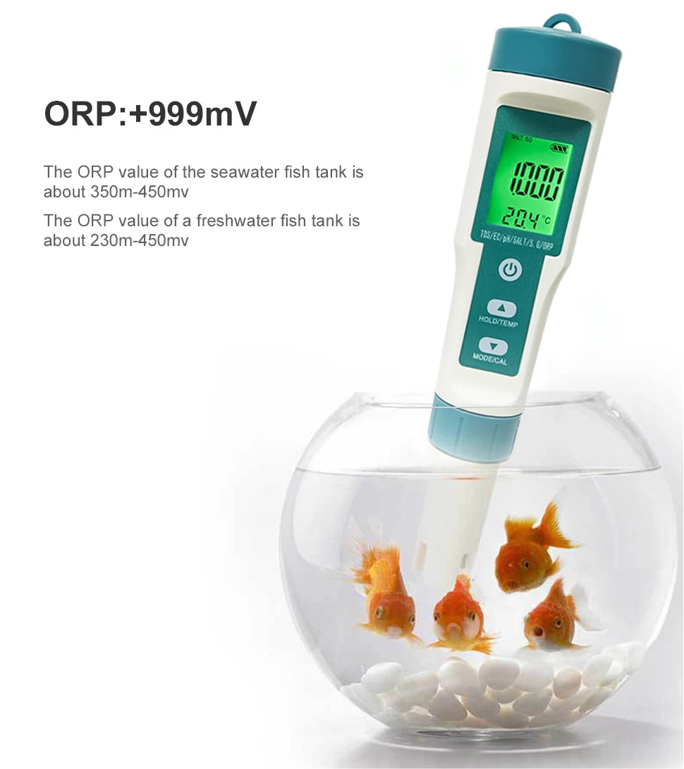 جهاز قياس جودة المياه 7 في 1 من WESTTUNE | Digital Water Quality Tester PH TDS EC Salt Temperature