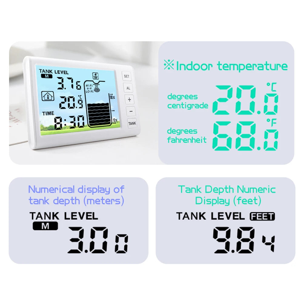 جهاز مراقبة مستوى المياه اللاسلكي بالموجات فوق الصوتية | Ultrasonic Water Tank Level Meter