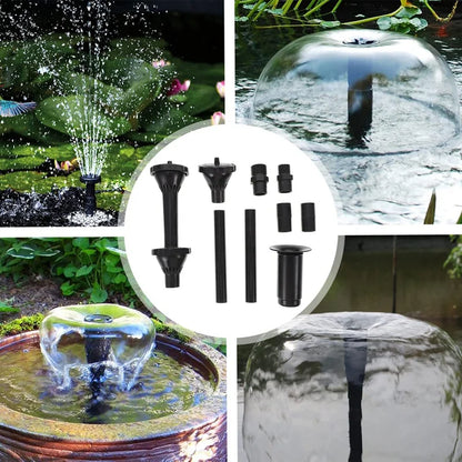 طقم فوهات نافورة للمضخات متعددة الأشكال – Fountain Pump Nozzle Set Water Spray Heads for Pond & Pool Pumps