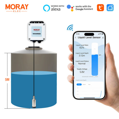 حساس مستوى المياه ME202W للخزانات 5 متر | Ultrasonic Water Level Sensor