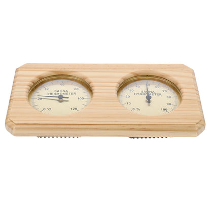 مقياس حرارة ورطوبة خشبي للساونا | Wooden Sauna Thermometer Hygrometer