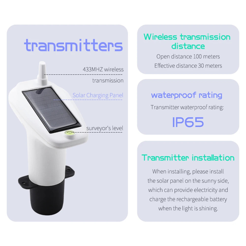جهاز مراقبة مستوى المياه اللاسلكي بالموجات فوق الصوتية | Ultrasonic Water Tank Level Meter