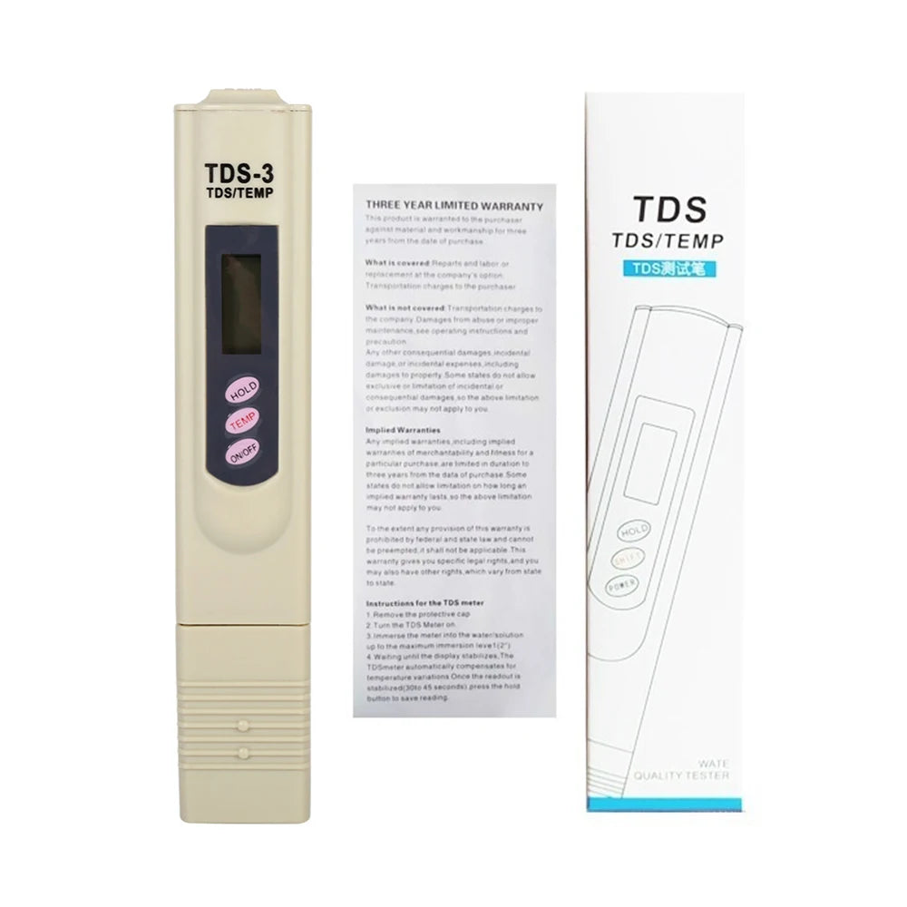 جهاز قياس TDS الرقمي المحمول لفحص جودة المياه | Portable LCD Digital Water Quality Tester