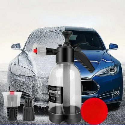 رشاش رغوة يدوي 2 لتر لغسيل السيارات والتنظيف – 2L Hand-held Foam Sprayer Car Wash Pressure Bottle
