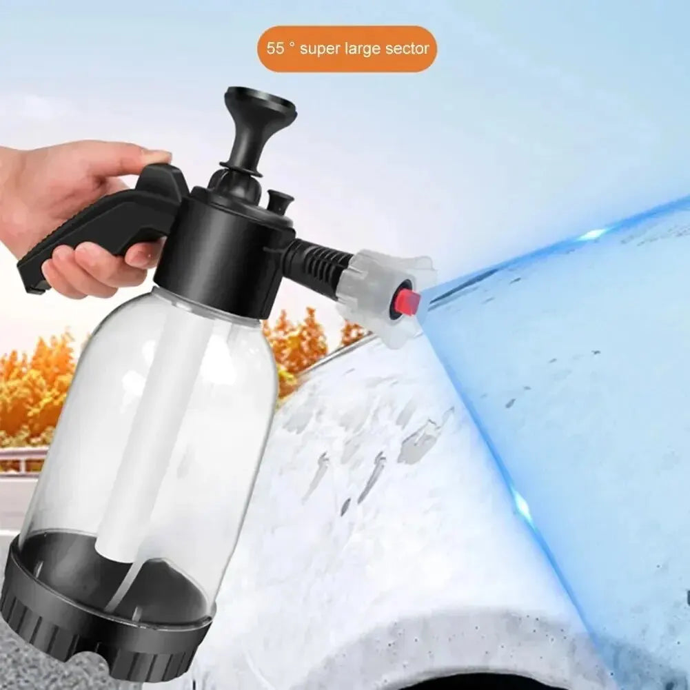 رشاش رغوة يدوي 2 لتر لغسيل السيارات والتنظيف – 2L Hand-held Foam Sprayer Car Wash Pressure Bottle