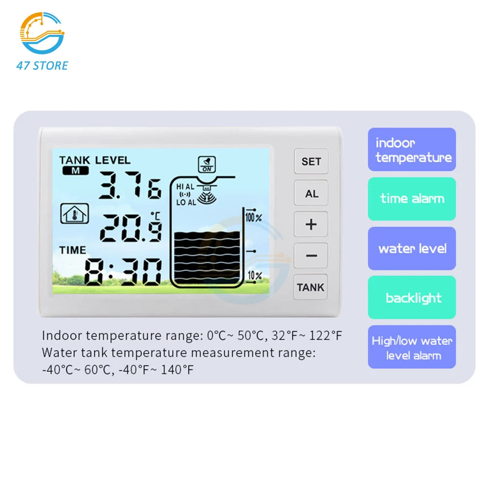 جهاز مراقبة مستوى المياه اللاسلكي بالموجات فوق الصوتية | Ultrasonic Water Tank Level Meter