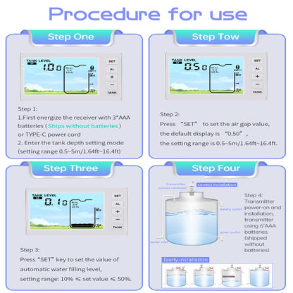 جهاز مراقبة مستوى المياه اللاسلكي بالموجات فوق الصوتية | Ultrasonic Water Tank Level Meter