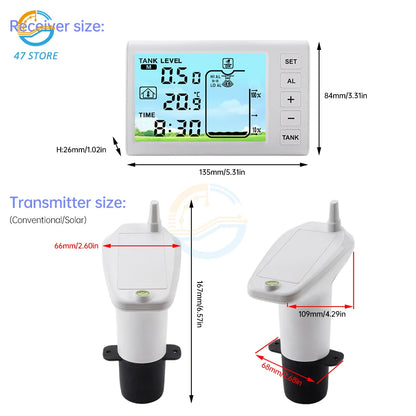 جهاز مراقبة مستوى المياه اللاسلكي بالموجات فوق الصوتية | Ultrasonic Water Tank Level Meter