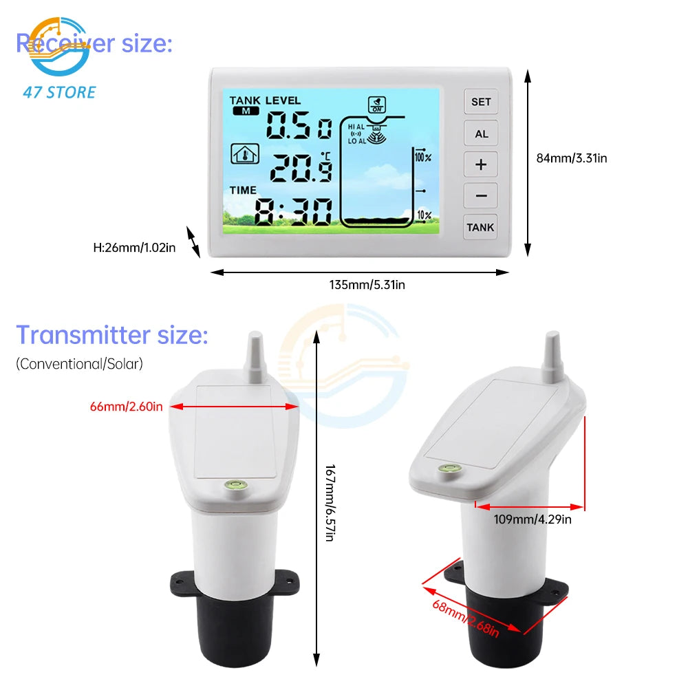 جهاز مراقبة مستوى المياه اللاسلكي بالموجات فوق الصوتية | Ultrasonic Water Tank Level Meter