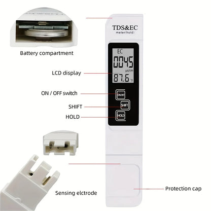 جهاز فحص جودة المياه 3 في 1 TDS / EC / Temperature | Digital Water Quality Tester