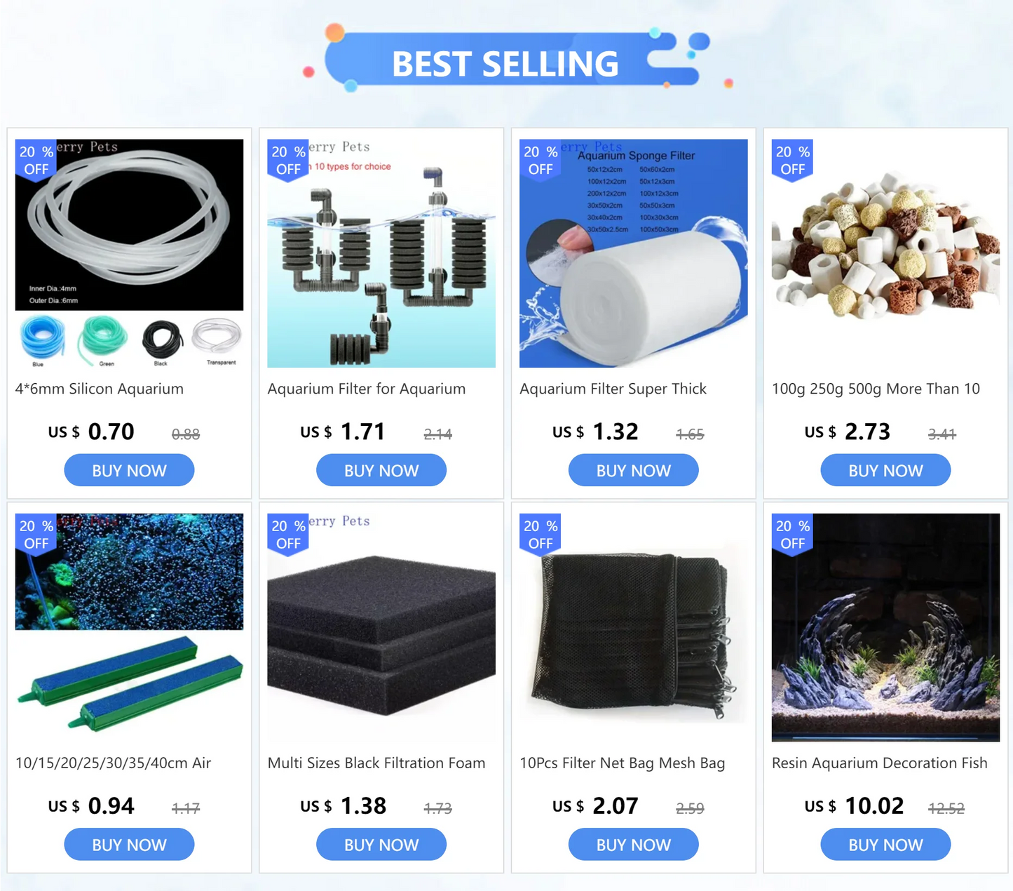 حجر هواء أكسجين للأحواض السمكية 10-40 سم | Aquarium Air Stone Bubble Bar