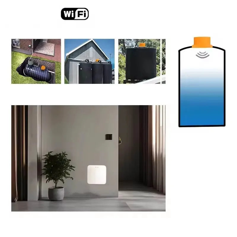 حساس مستوى المياه الذكي Tuya WiFi للخزانات | Smart Water Tank Level Monitor