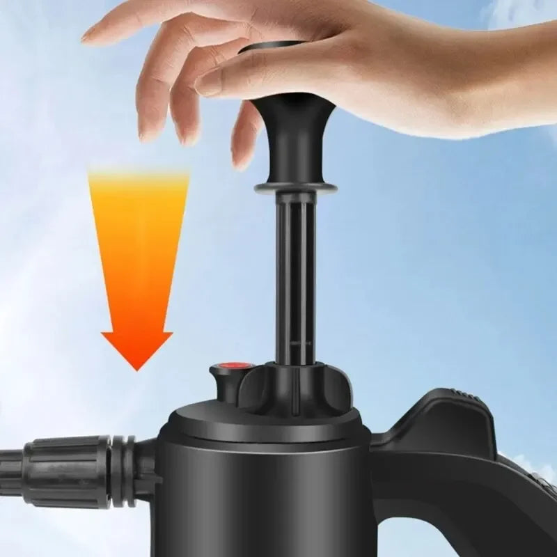 رشاش رغوة يدوي 2 لتر لغسيل السيارات والتنظيف – 2L Hand-held Foam Sprayer Car Wash Pressure Bottle