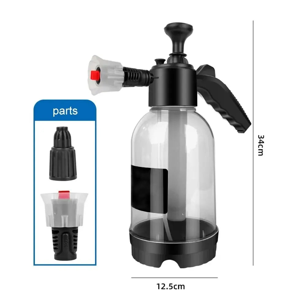 رشاش رغوة يدوي 2 لتر لغسيل السيارات والتنظيف – 2L Hand-held Foam Sprayer Car Wash Pressure Bottle