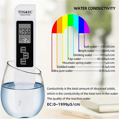 جهاز فحص جودة المياه 3 في 1 TDS / EC / Temperature | Digital Water Quality Tester