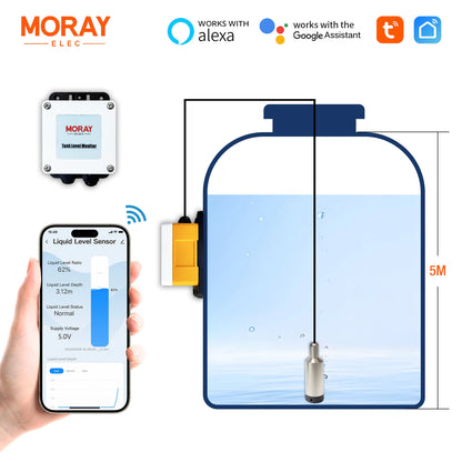 حساس مستوى المياه ME202W للخزانات 5 متر | Ultrasonic Water Level Sensor