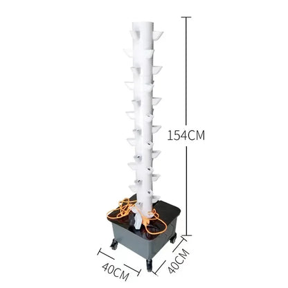برج زراعة مائية عمودي 15 طبقة 45 فتحة | Vertical Hydroponic Grow Tower
