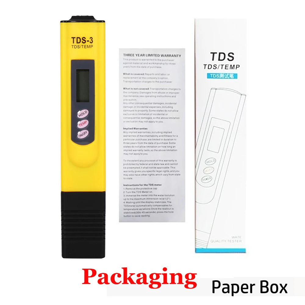 جهاز قياس TDS الرقمي المحمول لفحص جودة المياه | Portable LCD Digital Water Quality Tester