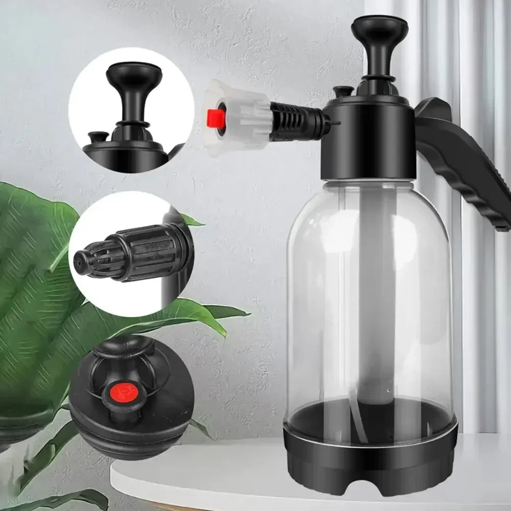 رشاش رغوة يدوي 2 لتر لغسيل السيارات والتنظيف – 2L Hand-held Foam Sprayer Car Wash Pressure Bottle