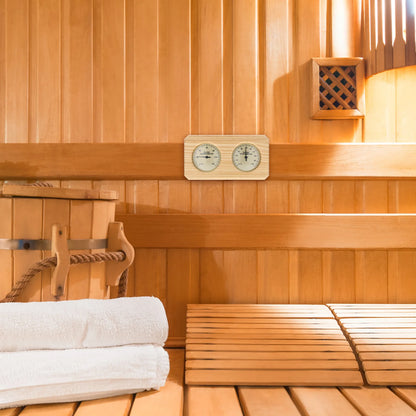 مقياس حرارة ورطوبة خشبي للساونا | Wooden Sauna Thermometer Hygrometer