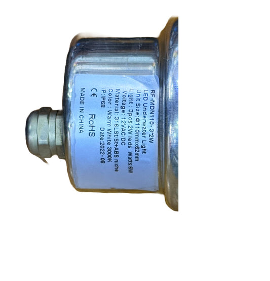 كشاف نافورة بقاعدة ستانلس  316 watt 6 / 12v