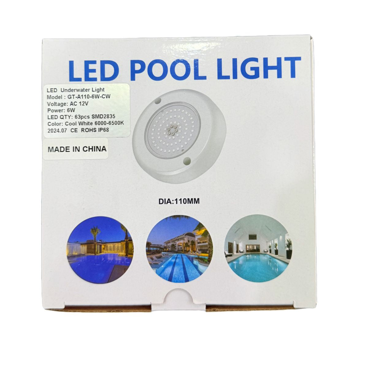 كشاف مسبح 6 واط لون شمسي | Solar White Pool Light 6W