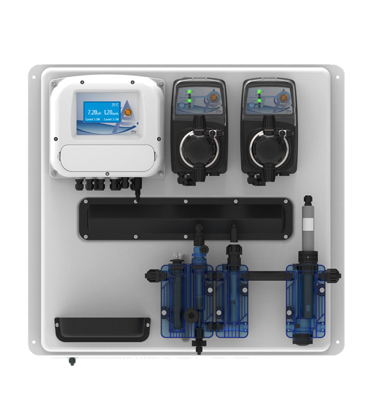 AQUA A-POOL TOP+ automatic chemical dosing panel